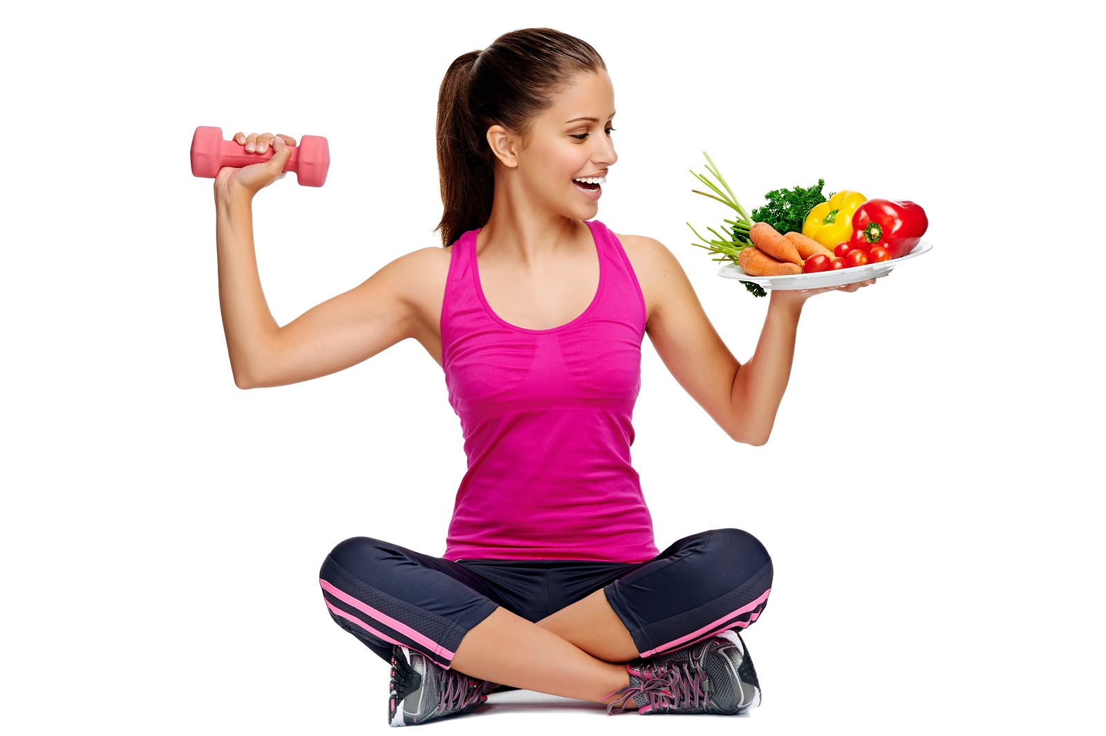 healthy eating and exercise for weightloss diet concept