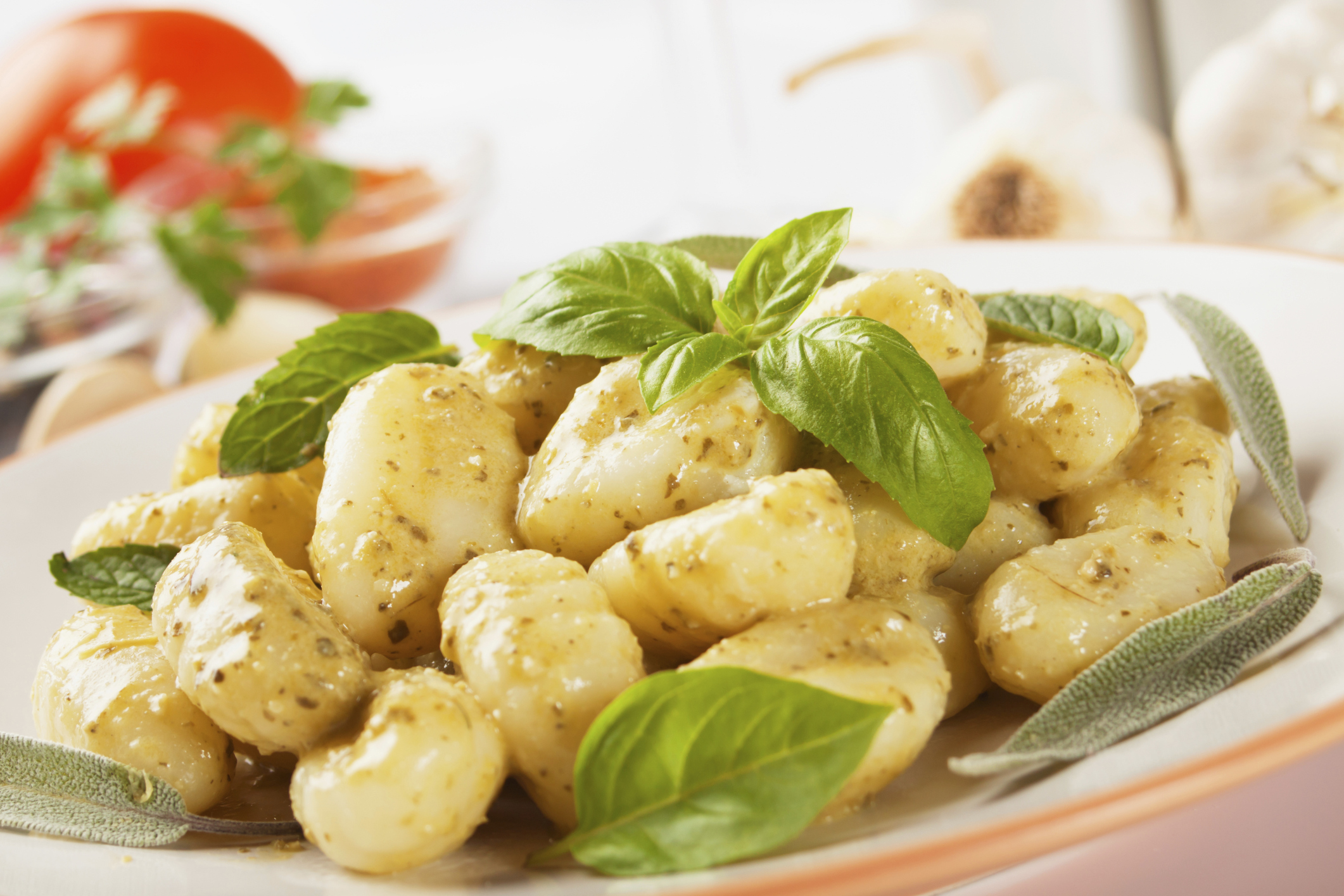 Gnocchi di patata with basilico and pesto